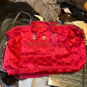 Pink coach duffle